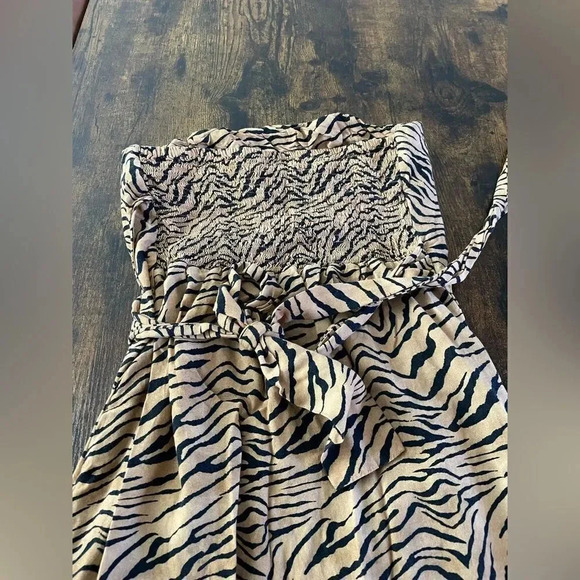 vix paula hermanny strapless leopard print midi dress - Picture 10 of 11